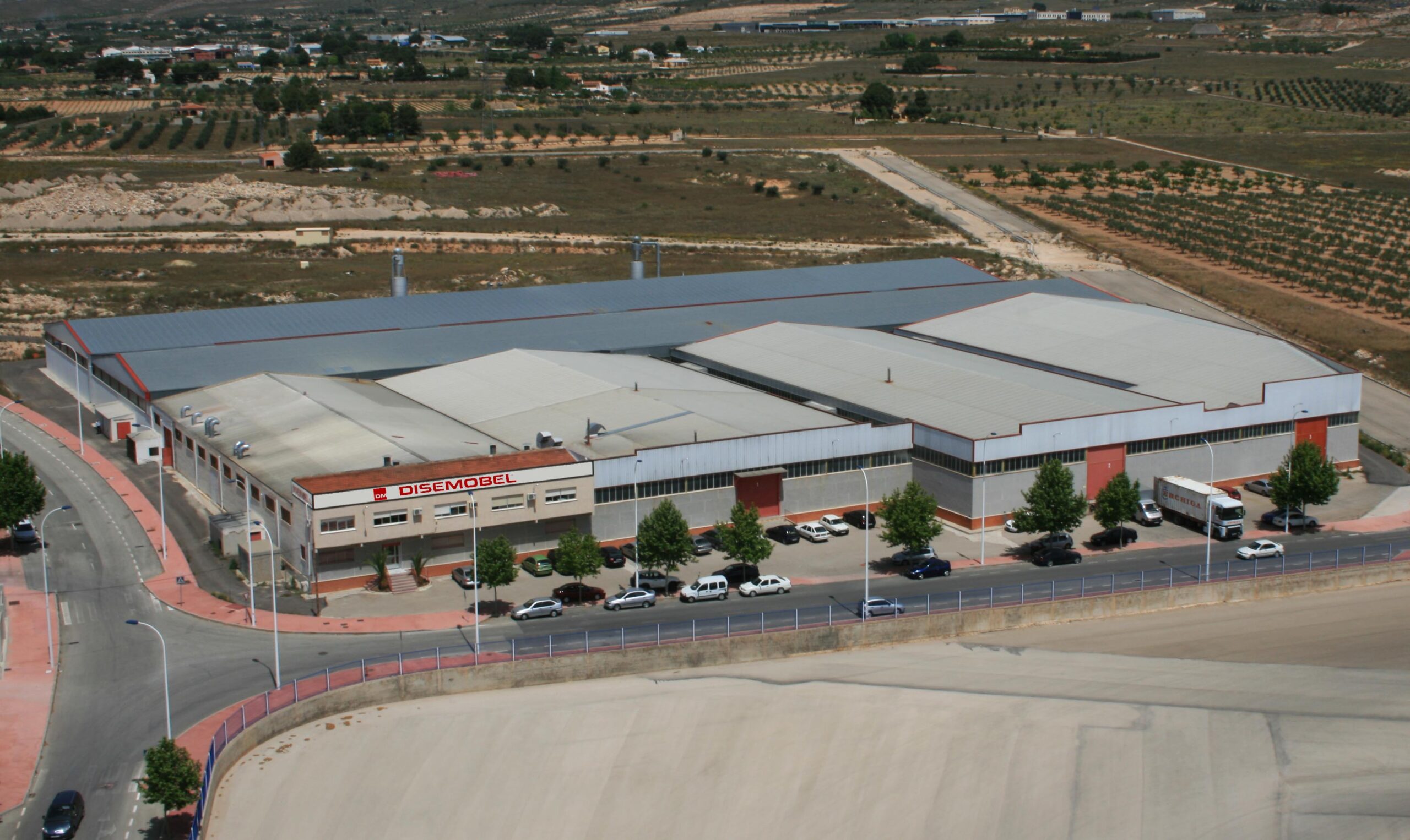 Aerial view of the Disemobel factory